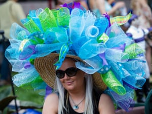 One of the huge hats on show