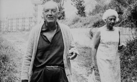 Vladimir Nabokov with his wife, Véra, on holiday in January 1965.