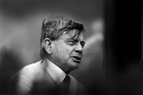 A black and white headshot of Dickie Bird