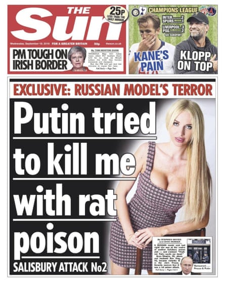 Sun front page: Putin tried to kill me with rat poison