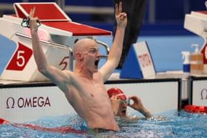 Rowan Crothers of Team Australia reacts after his men’s 50m freestyle win