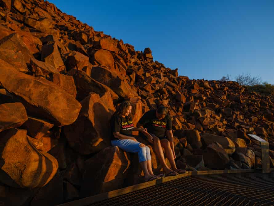 Some of the images on the ancient rocks at the site include illustrations of long-extinct species.