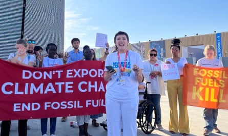 Marina Gros Breto campaigns at Cop27.