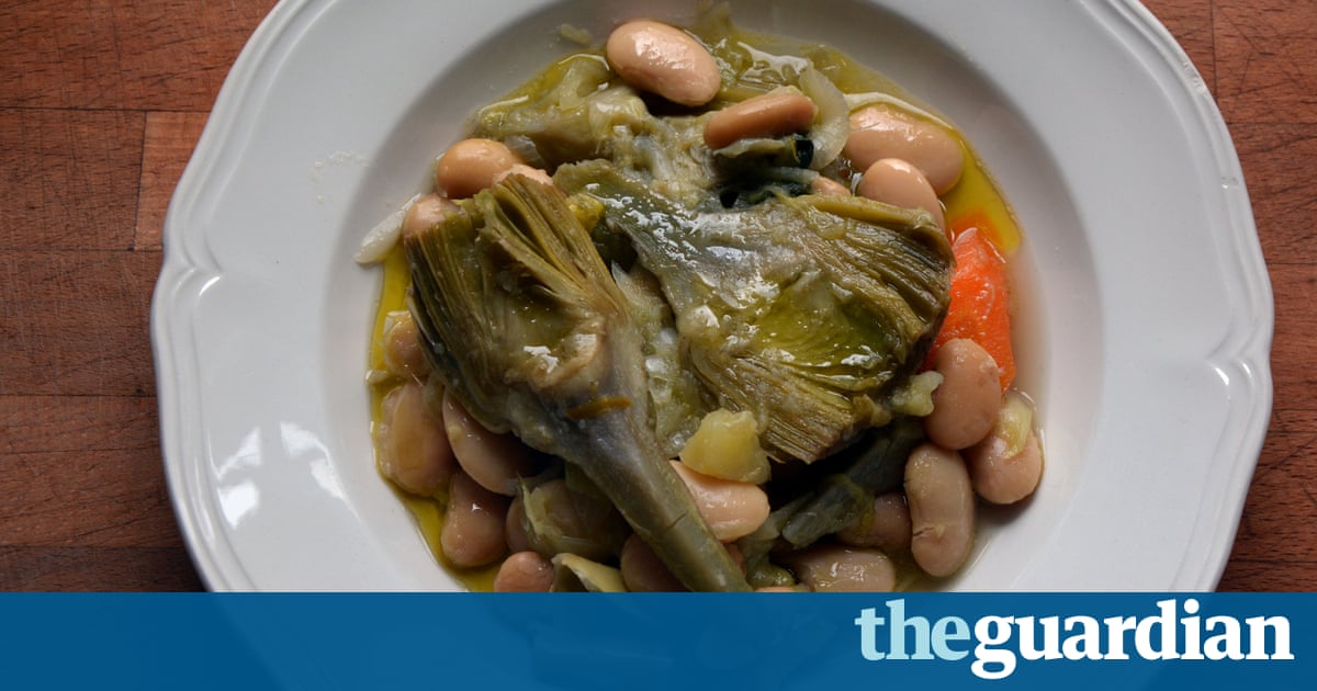 Rachel Roddy’s recipe for braised artichoke and butter beans | A kitchen in Rome
