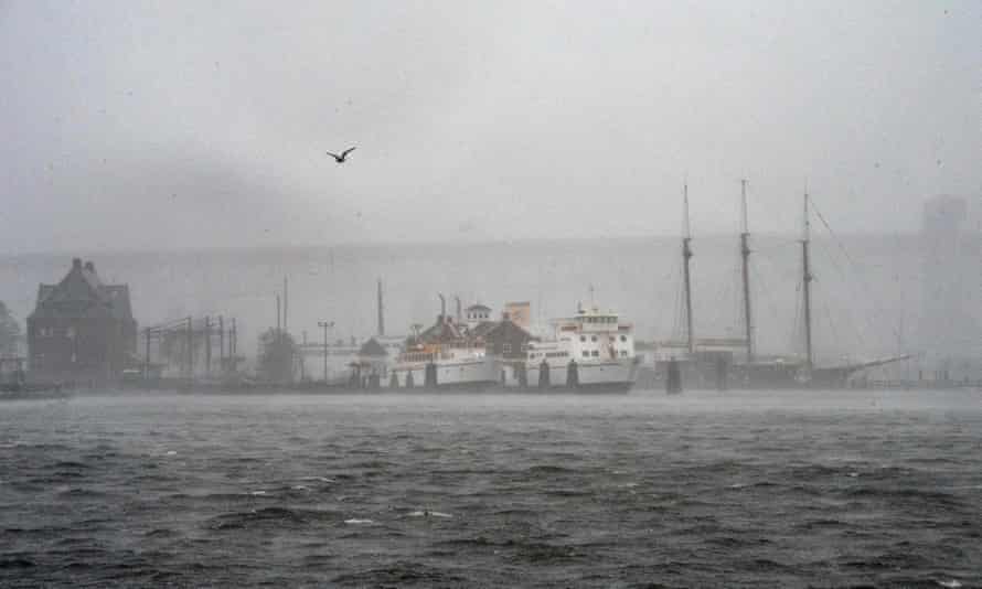 Tropical Storm Henri in New London, Connecticut on 22 August.