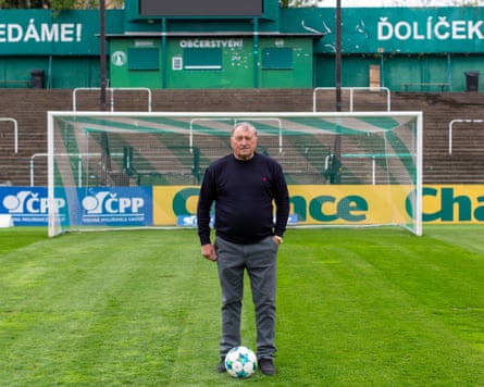 Antonín Panenka pinch a shot connected nan punishment spot astatine Bohemians’ location successful Prague.