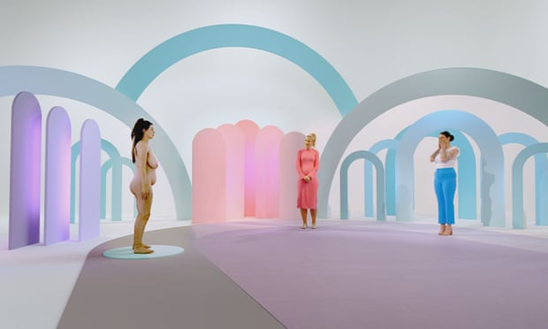 From left: the body avatar, Vogue Williams and Stephanie on Send Nudes: Body SOS.