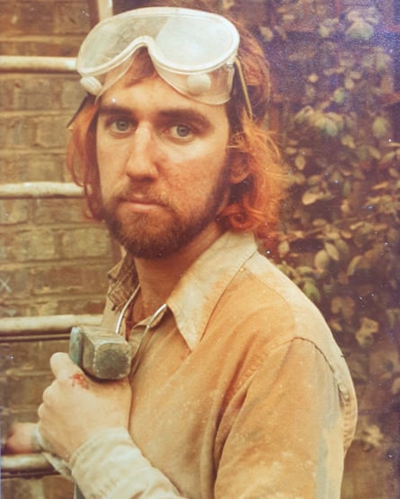 Bill Frizzell in 1981, with building equipment