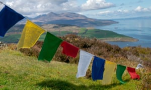 prayer flags over Holy Island, Inner Hebrides