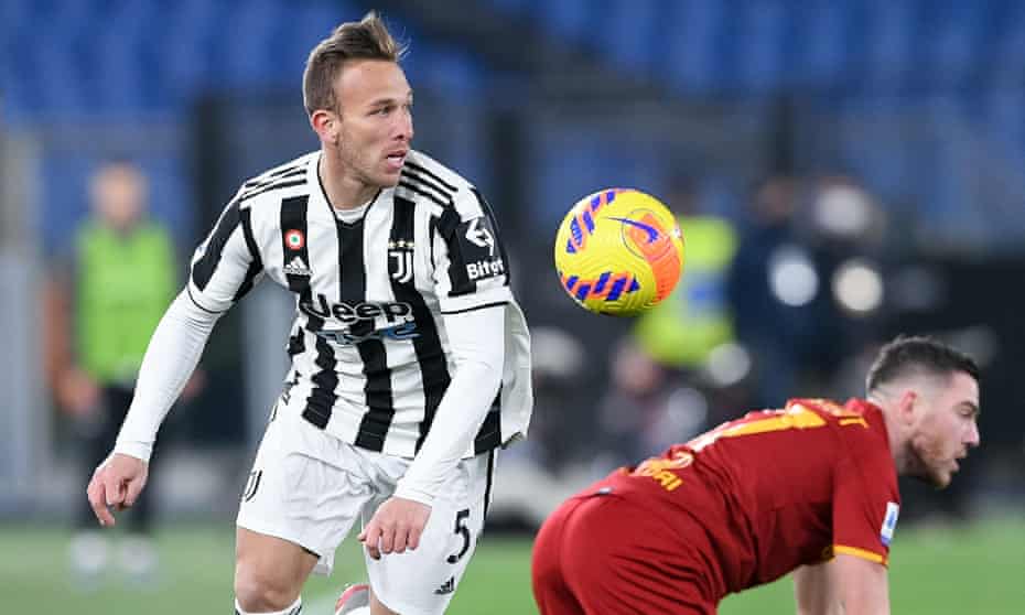 Arthur Melo in action for Juventus against Roma last weekend.