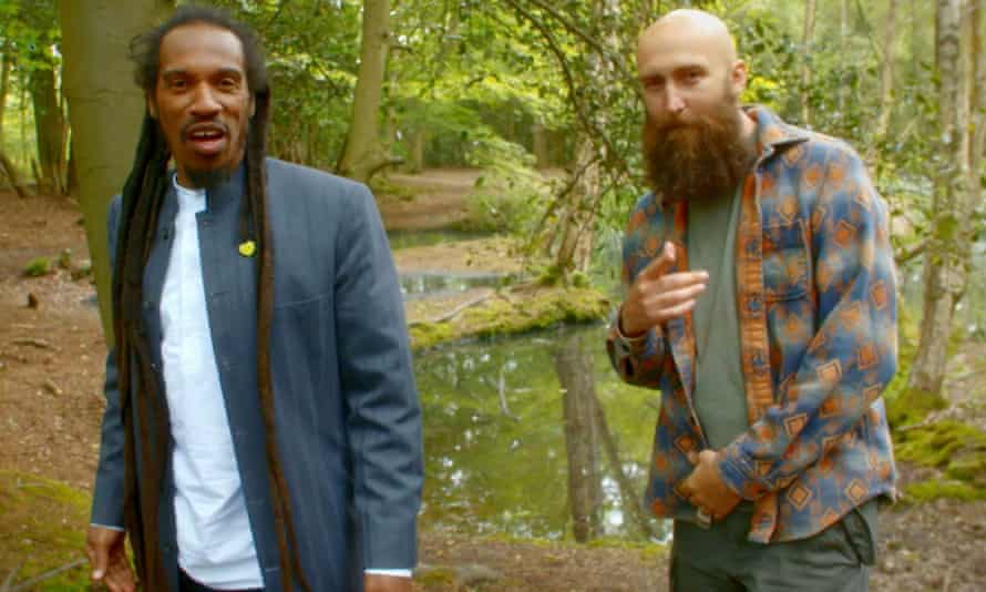 Can he keep his cool? Ogmios, right, with Benjamin Zephaniah in Zen Motoring.