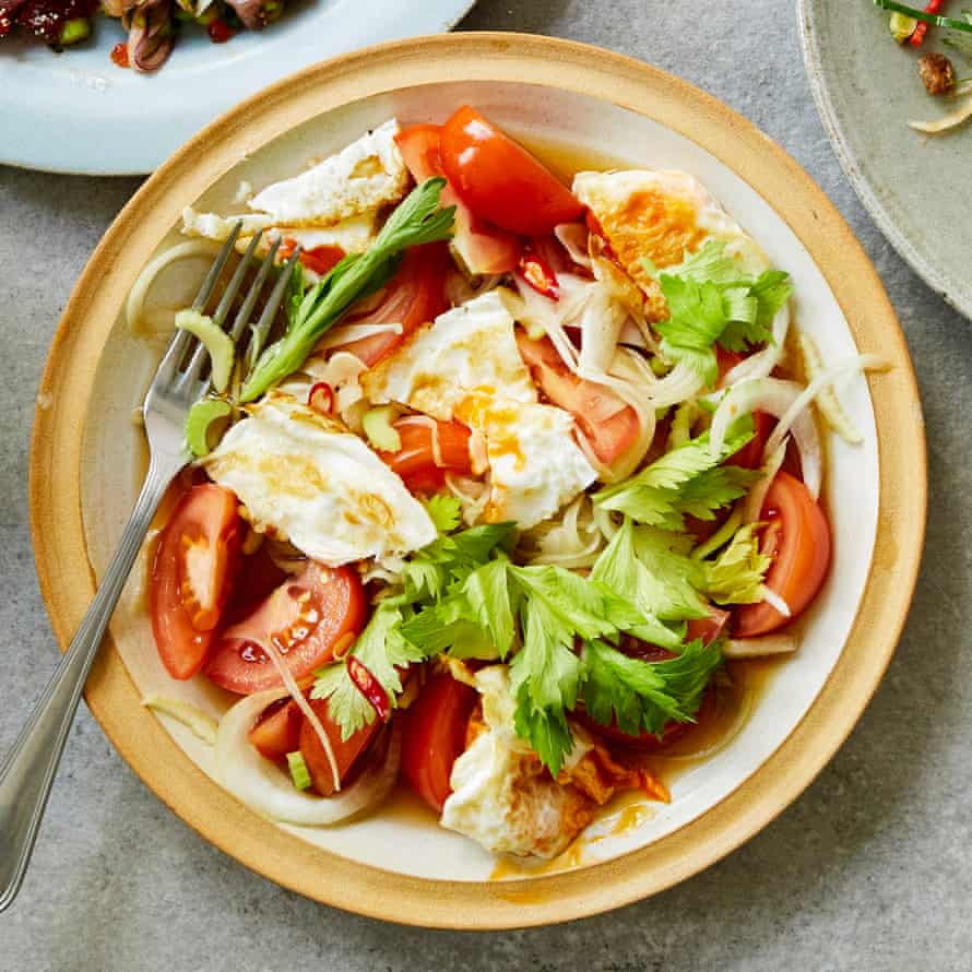 John Chantarasak's Thai fried-egg salad.