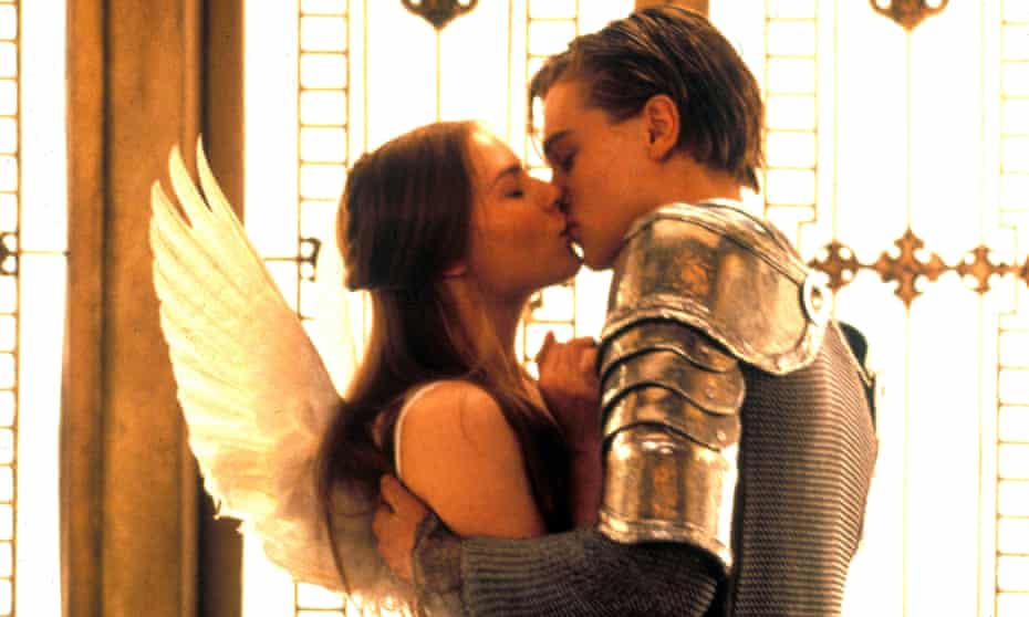 Claire Danes and Leonardo DiCaprio in Romeo + Juliet. 