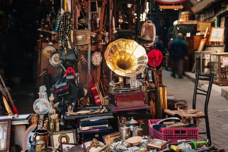 Items on sale at a flea market in central Athens, Greece