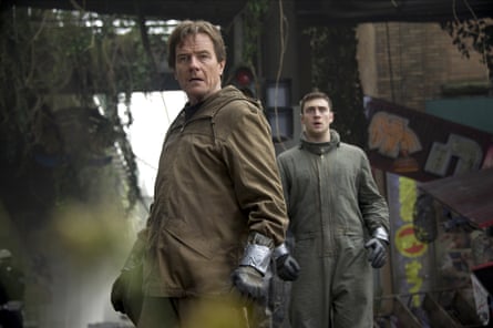 Wearing waxed boiler suits and thick rubber gloves, they look beyond the camera in fear and trepidation