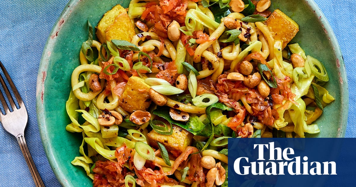 Rukmini Iyer’s quick and easy recipe for kimchi tofu noodles with chilli peanuts | Quick and easy