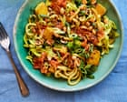 Rukmini Iyer’s quick and easy recipe for kimchi tofu noodles with chilli peanuts | Quick and easy