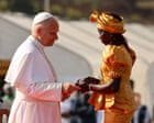 All of us are migrants, says pope as he rounds off tour of Spain in Tenerife