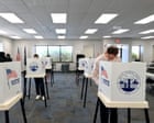 Democrats now favored in key midterm races that could give them control of US Senate, new projections find – US politics live