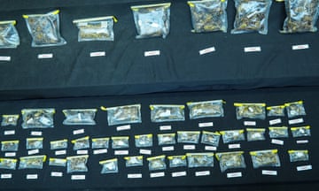 Museum director from US detained in smuggling operation in Istanbul<br>ISTANBUL, TURKIYE - MAY 13: A view of various scorpion, tarantula and spider species, endemic to Turkiye, in plastic bottles and clip-on bags, found in a smuggling operation organized at Istanbul Airport in Istanbul, Turkiye on May 13, 2024. Lorenzo Prendini, Director of the American National Museum of Natural History, was detained in the operation, allegedly trying to smuggle endemic species of poisonous animals living in Anatolia abroad. (Photo by Bunyamin Çelik/Anadolu via Getty Images)