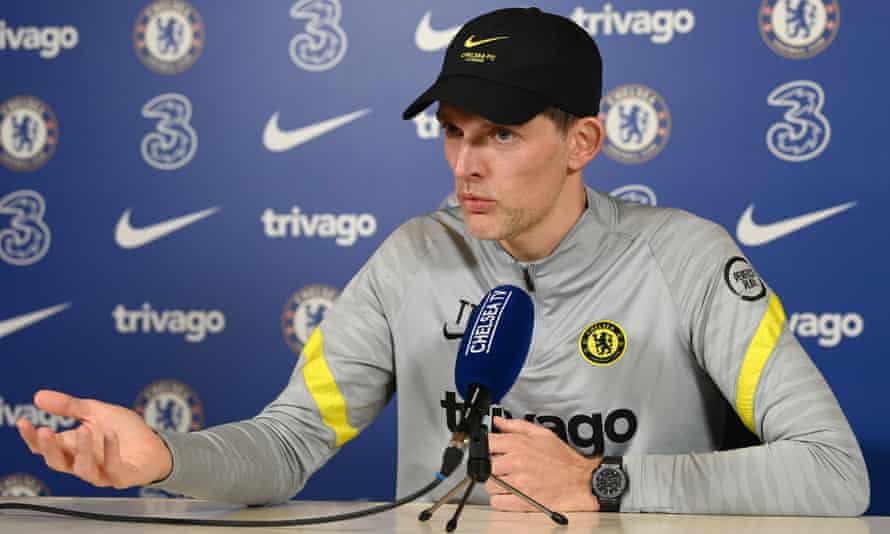 Chelsea’s manager Thomas Tuchel talking on Friday