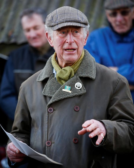 Charles at a hedge-laying event on his Highgrove estate in December 2021.