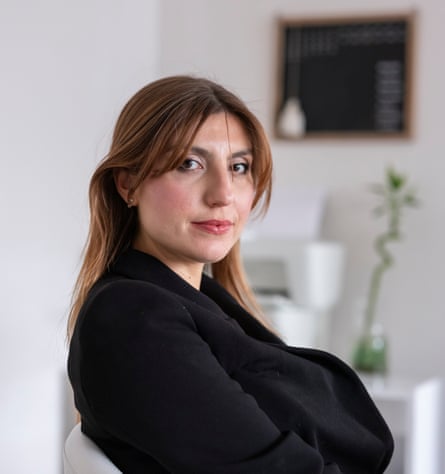 Lawyer Nevraz Sığın in her office in Izmir, Turkey