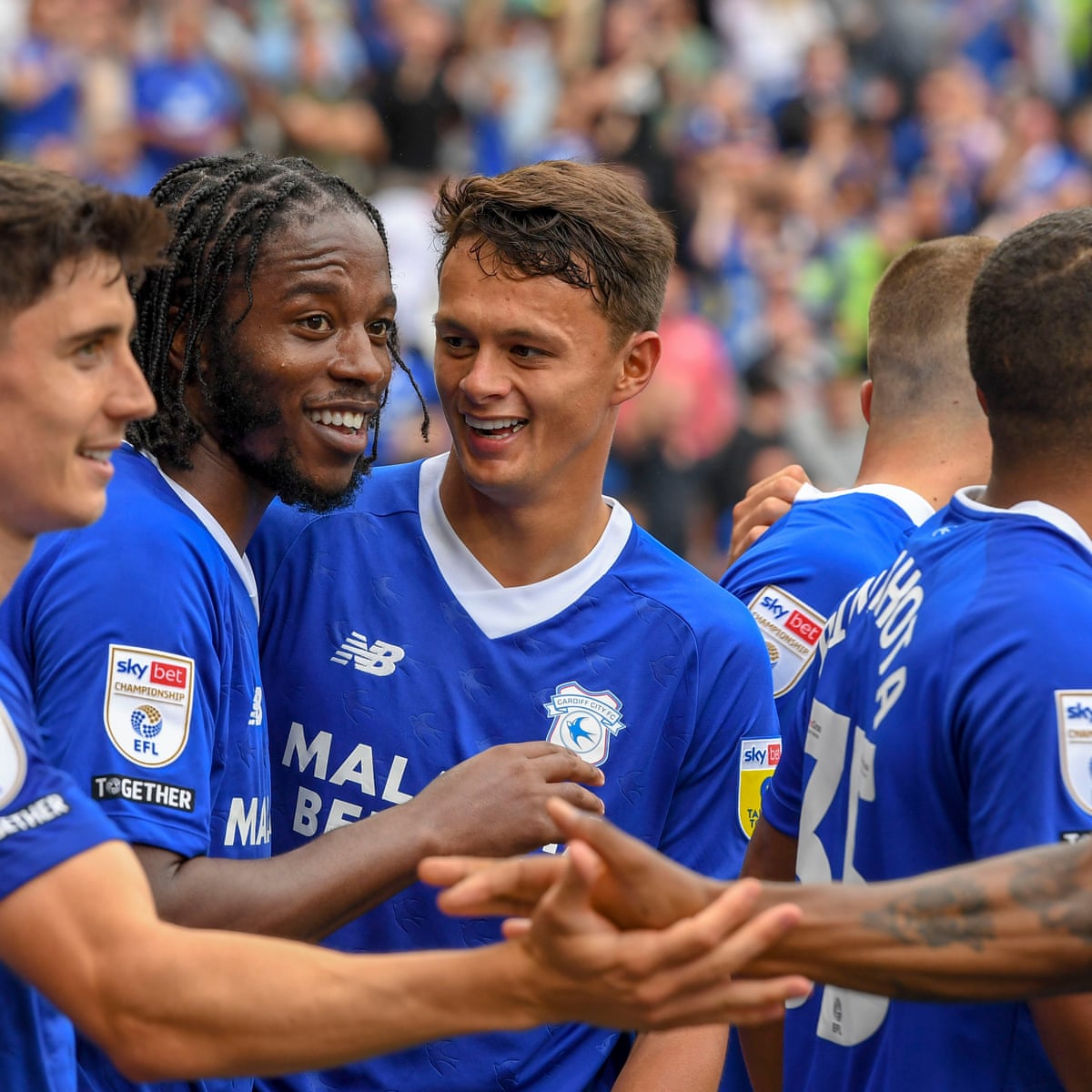 Cardiff City FC Players Support Literacy Project