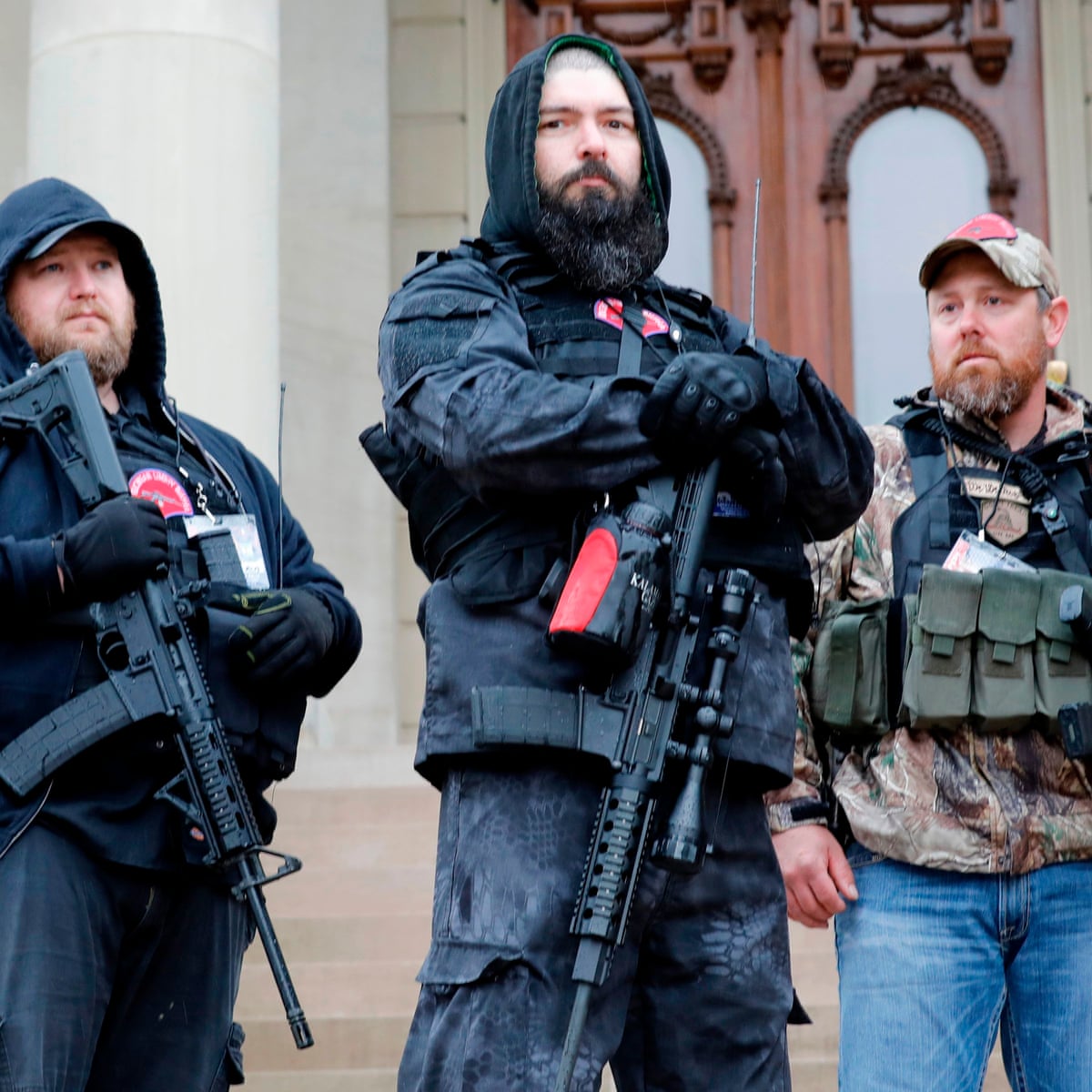 Swastikas And Nooses Governor Slams Racism Of Michigan Lockdown Protest Us News The Guardian