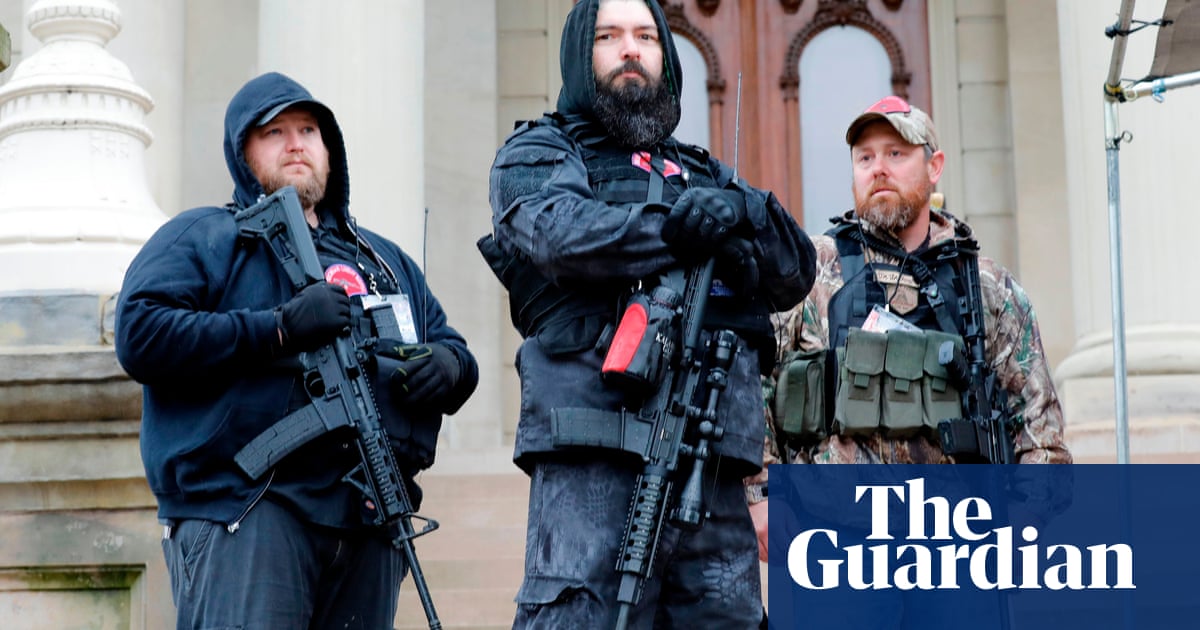 Swastikas And Nooses Governor Slams Racism Of Michigan Lockdown Protest Us News The Guardian