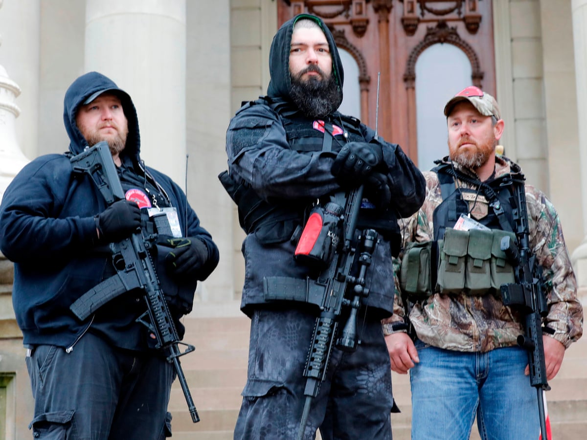 Swastikas And Nooses Governor Slams Racism Of Michigan Lockdown Protest Us News The Guardian