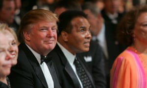 Donald Trump with legendary boxer and Muslim, Muhammad Ali.