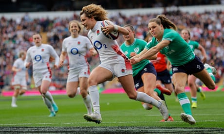 Dow and Kildunne hat-tricks fire 14-try England to Six Nations rout of Ireland