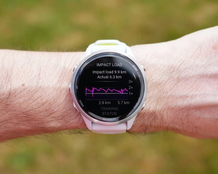 Impact Load showing the estimated impact of a run on the Garmin Forerunner 970.