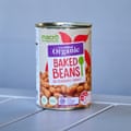 Tin of Macro Organic brand baked beans