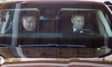 Putin and Kim in the luxury Russian car.