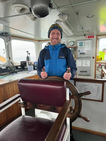 Sholto Blackwell on the boat