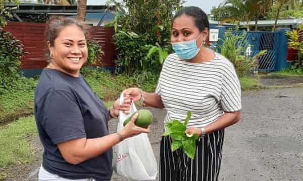 Yoshiko Wakaniyasi and Ana Delailomaloma trade fresh produce through the Barter for Better Fiji Facebook page.