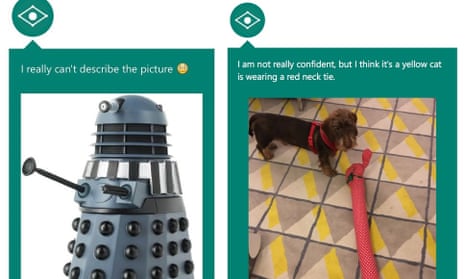 Two Captionbot images. Neither great.