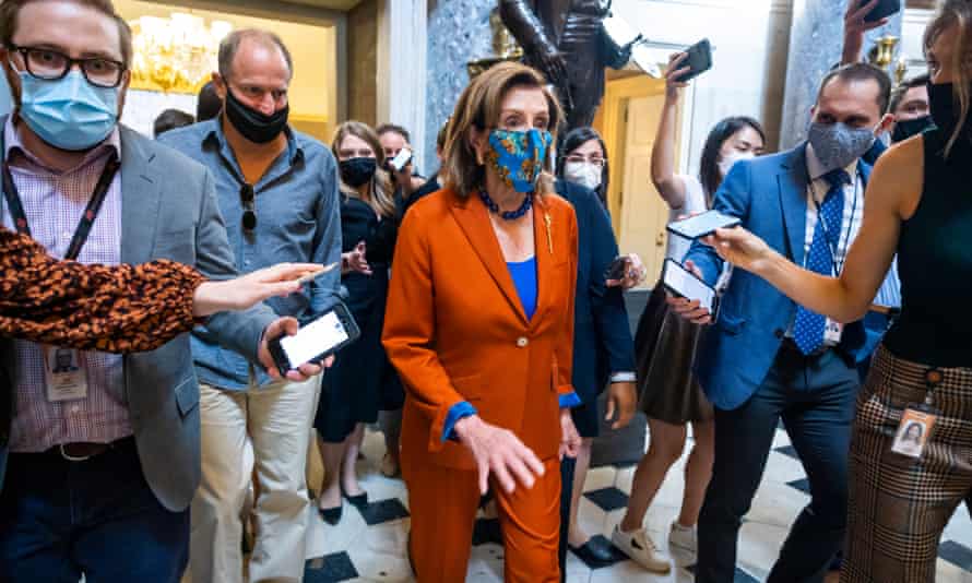 Nancy Pelosi indicated it was possible she would delay a Thursday vote on the infrastructure bill while Biden worked to secure an agreement with two centrist holdouts on his broader social policy package.