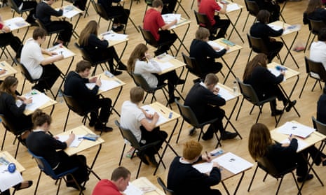 Students sitting their GCSE examinations