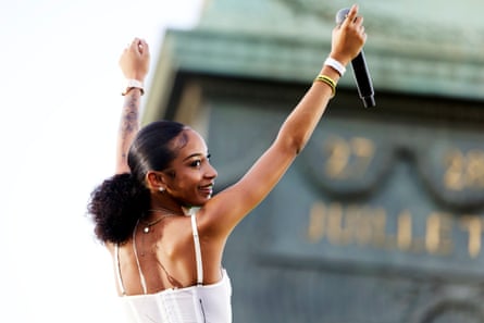 Miimii KDS performs at the Place de la Bastille, organised by Spotify.