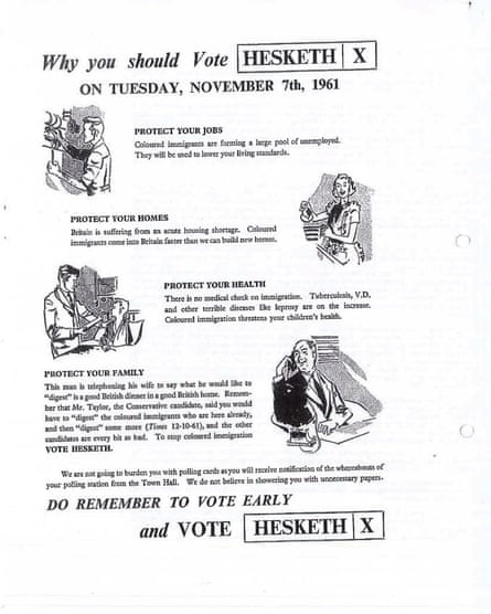 The ‘Vote Hesketh’ leaflet published by Max Mosley