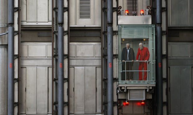 Rogers and fellow architect Mike Davies revisit the Lloyd’s building in 2011, 25 years after its completion.