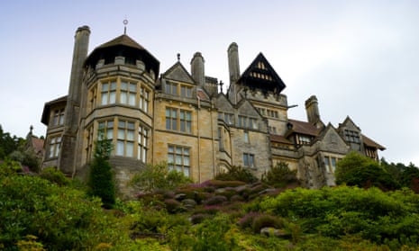 Armstrong’s imposing Cragside home, pictured from below
