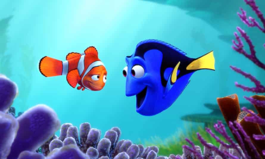 SCENE FROM NEW PIXAR FILM FINDING NEMOCharacters Marlin (L) desperate to find his missing son Nemo, is joined on his mission by a forgetful fish named Dory (R) in this scene from the new computer animated film “Finding Nemo” created by Pixar Animation Studios. The film, distributed by the Walt Disney Co. opens May 30, 2003 in the United States. NO SALES REUTERS/Disney/PIXAR/Handout