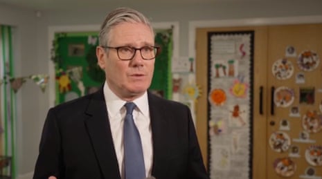 Keir Starmer speaking to broadcasters this morning.