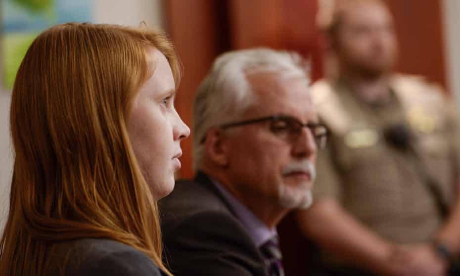 Tilli Buchanan, left, sits in court with Randy Richards, her attorney, in November.
