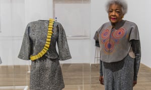 Jae Jarrell with her Revolutionary Suit, remade in 2010.