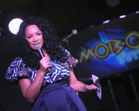 Kanya King MBE speaks on stage at the Pre-MOBO Awards Show at Canary Wharf in London in 2017